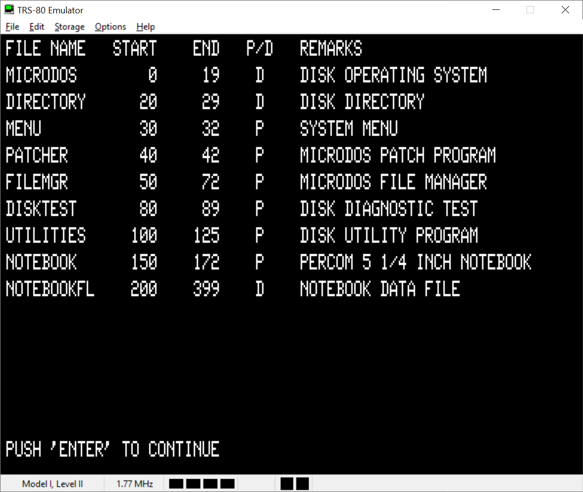 PERCOM MICRODOS V115 dir