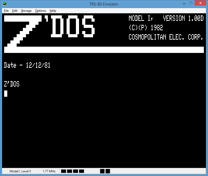 ZDOS V1.00D